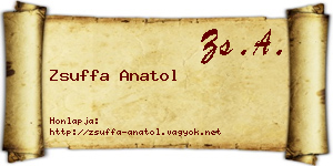 Zsuffa Anatol névjegykártya